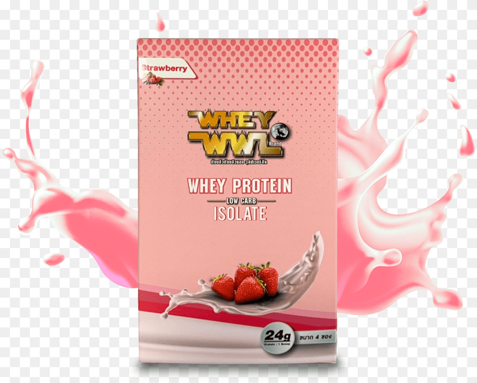 Whey Protein Strawberry Rose Hip, Advertisement, Produce, Plant, Fruit Free Transparent Png
