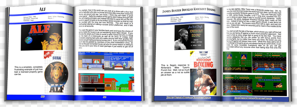 Which Brings Us To A Curious Release The Sega Master Sega James Buster Douglas Knockout Boxing, Advertisement, Book, Page, Poster Free Png