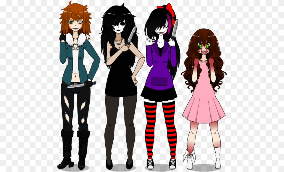 Which Creepypasta Girl Would Befriend You Creepypasta Girls Kisekae, Book, Publication, Comics, Manga Free Png