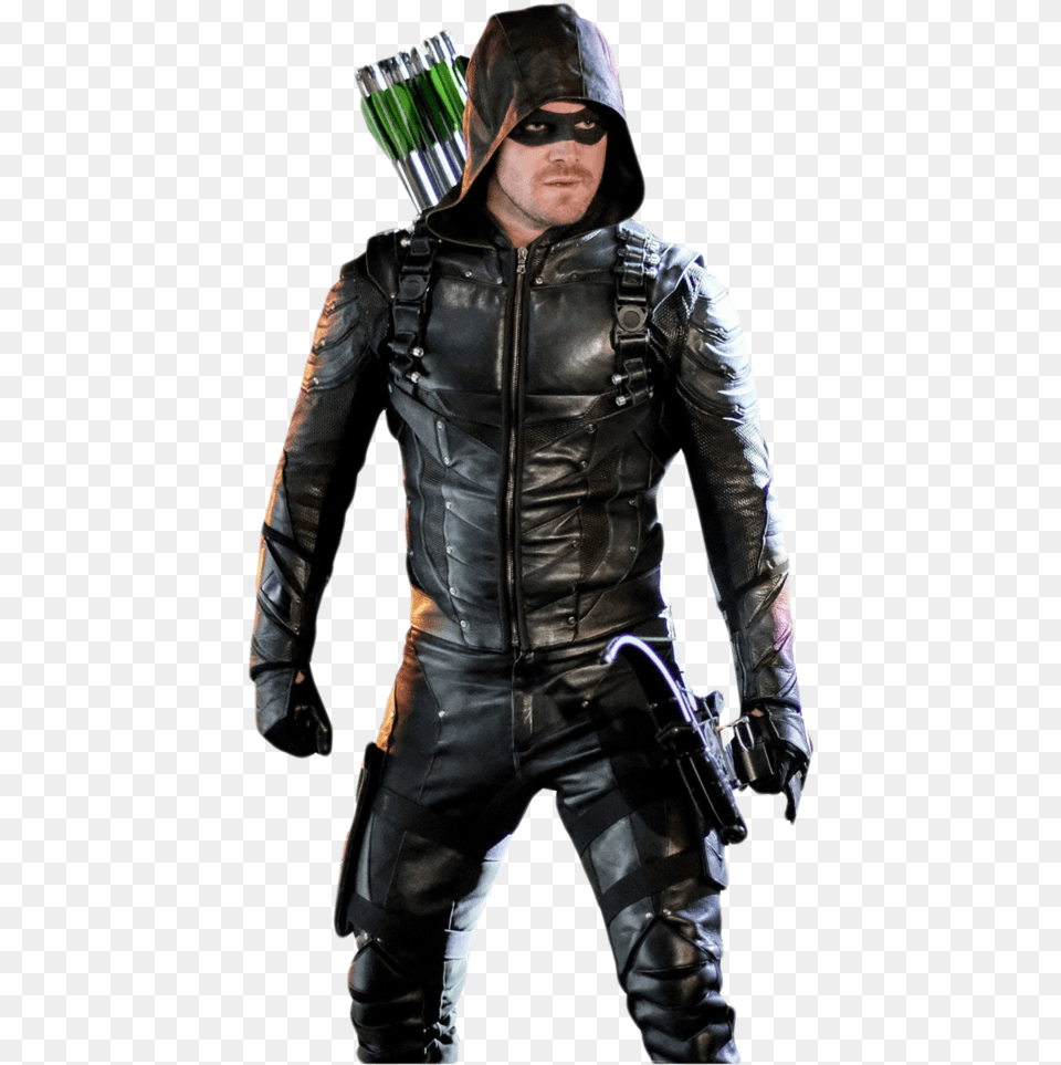 Which Cw Arrow Suit Looks Cooler Arrow Season 5, Clothing, Coat, Jacket, Person Png Image