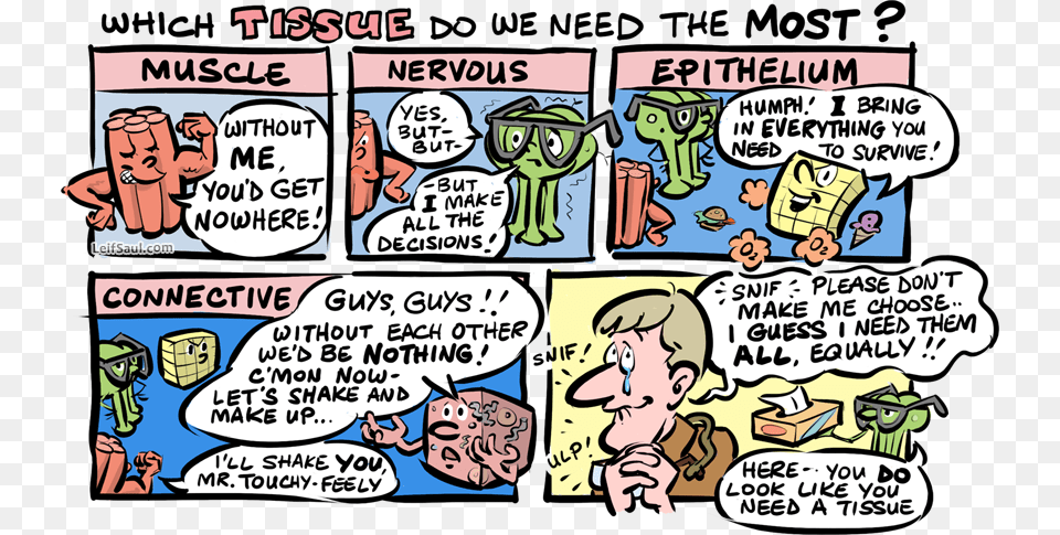 Which Tissue Do We Need The Most Comic Strips About Connective Tissue, Book, Comics, Publication, Baby Png