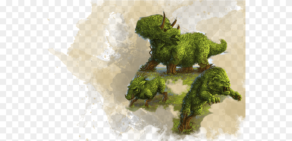 While The Guardian Remains Motionless It Is Indistinguishable Dampd 5e Triceratops, Plant, Green, Moss, Nature Png Image