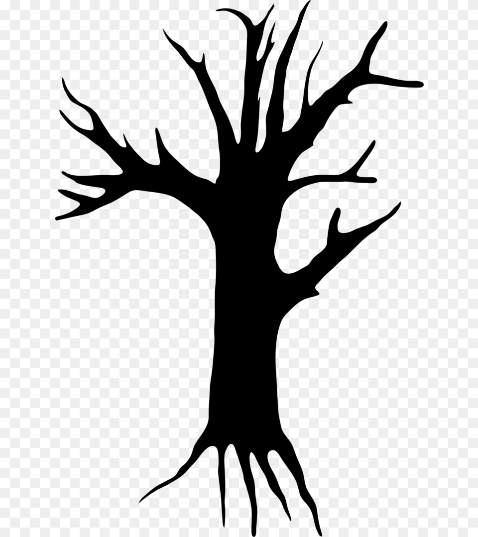 Whimsical Or Creepy Tree Base, Gray Png Image