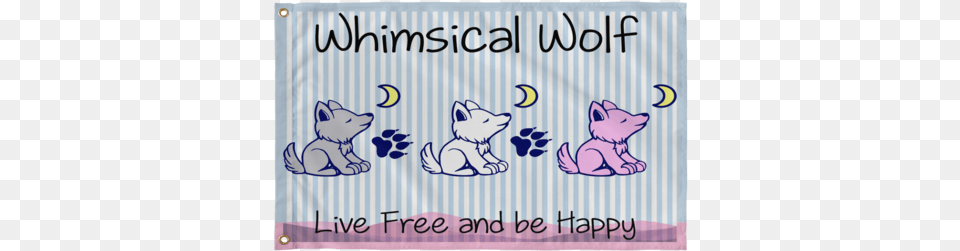 Whimsical Wolf Preppy Flag Beanie, Animal, Canine, Dog, Mammal Free Png