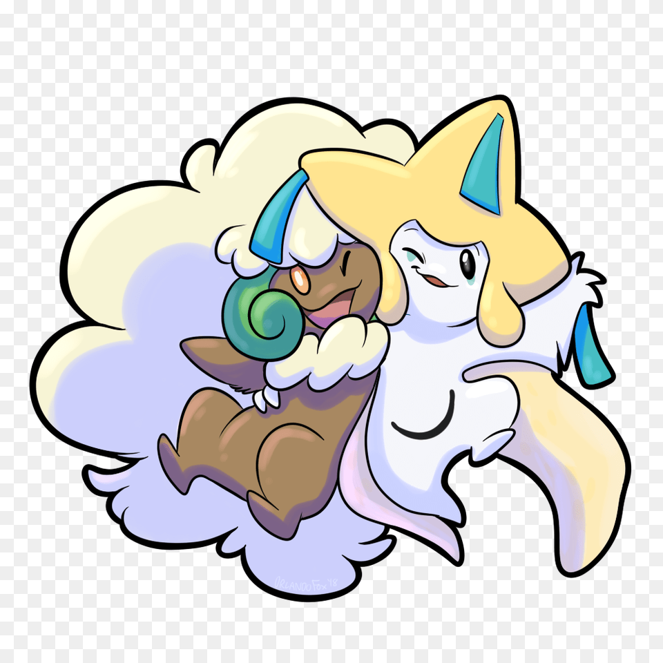 Whimsicott Jirachi Sticker, Cartoon Png Image