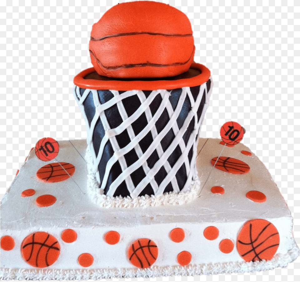 Whipped Cream U0026 Fondant Basketball Cake Basketball Cake Whipped Cream, Dessert, Food, Icing, Birthday Cake Free Transparent Png