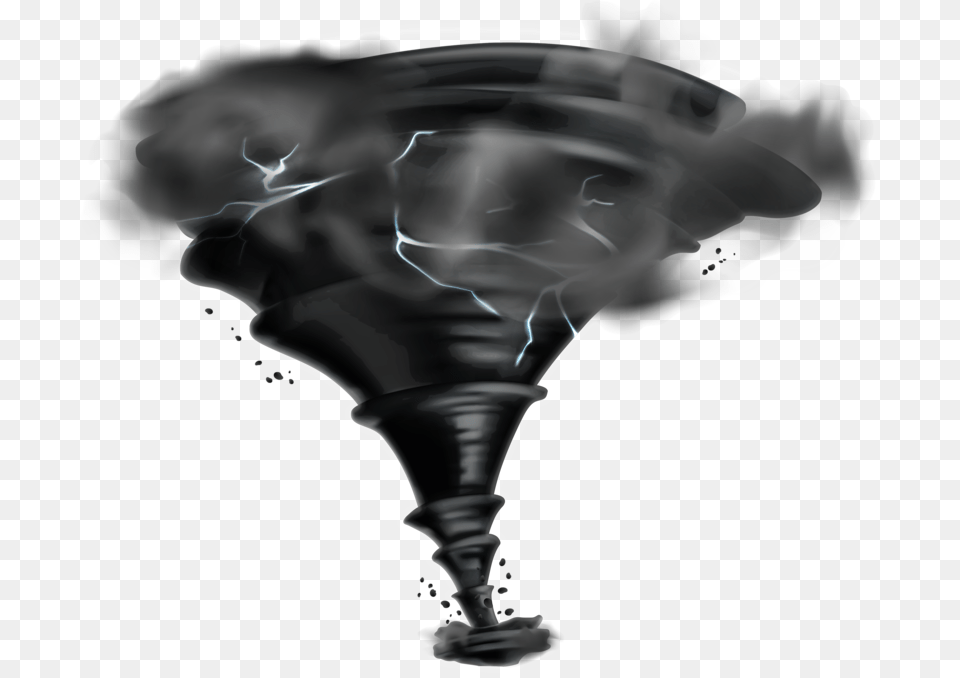 Whirlwind Tornado Cartoon Black Tornado, Lighting, Smoke, Light, Glass Png Image