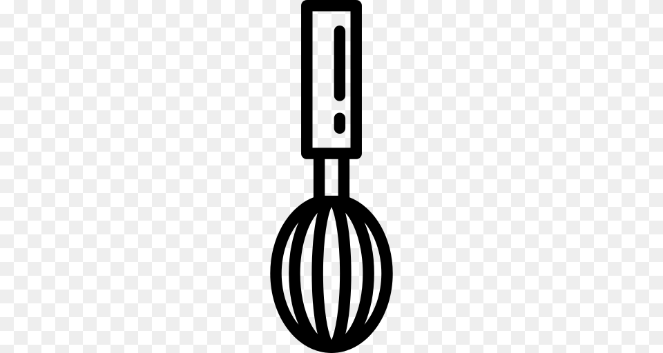 Whisk Icon, Gray Png