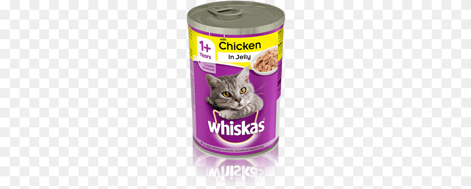 Whiskas 1 Can With Chicken In Jelly 390g Whiskas Can Cat Food, Aluminium, Canned Goods, Tin, Animal Free Png
