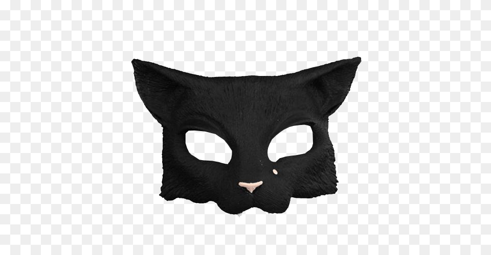 Whiskers Cat Mask Snout Black M, Animal, Mammal, Pet, Black Cat Png