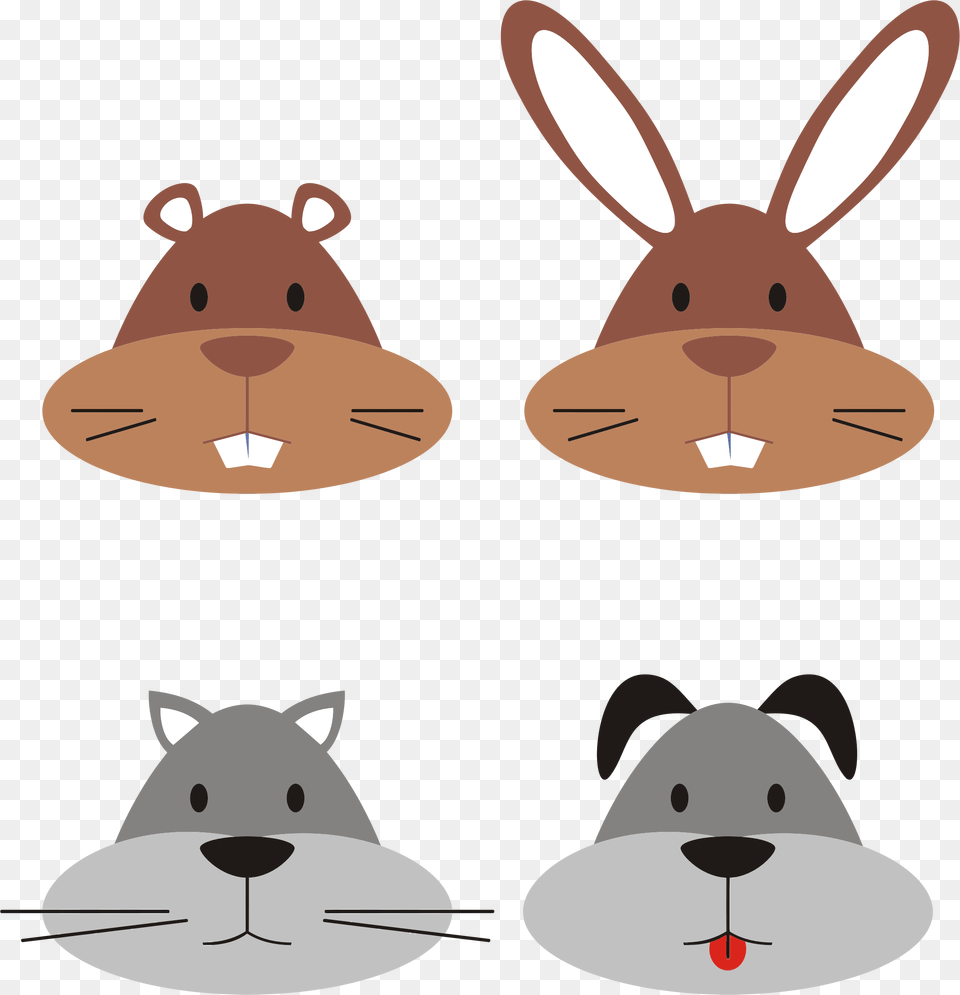 Whiskers Clipart Animal Head, Mammal, Rodent, Rabbit Free Png