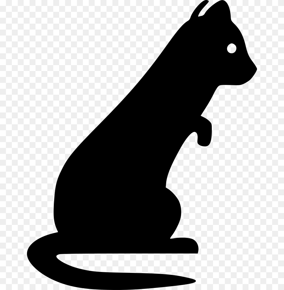 Whiskers Weasels Ferret Cat Pet Huron Silueta, Silhouette, Stencil, Animal, Mammal Free Png