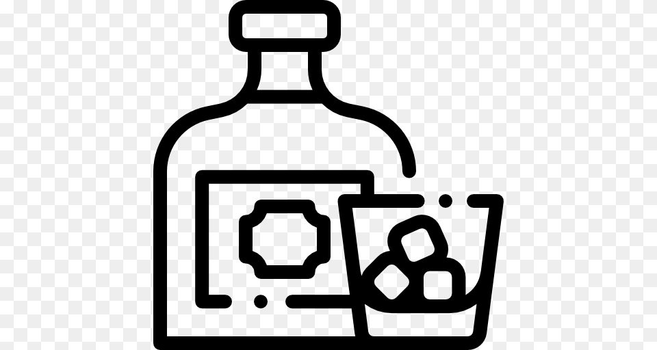 Whiskey, Stencil, Alcohol, Beverage, Bottle Free Png Download