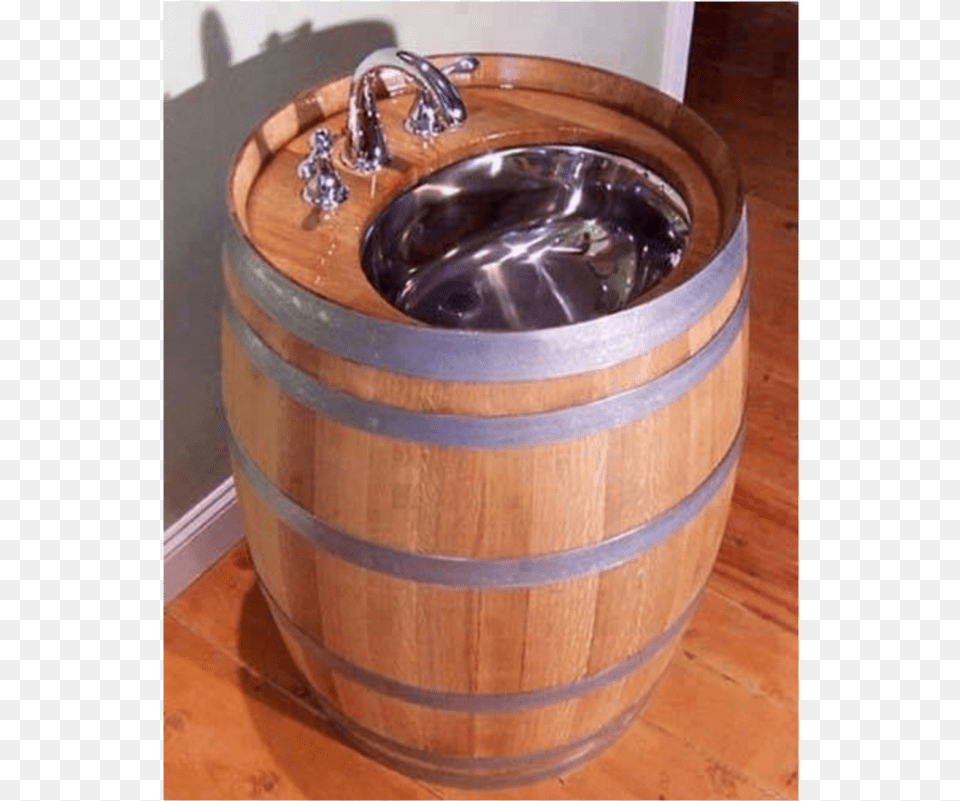 Whiskey Barrel Sink, Keg Png