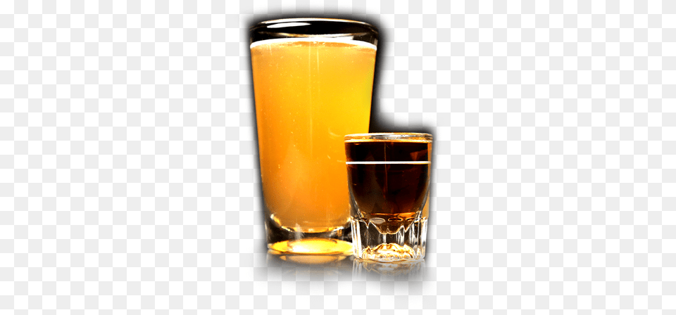 Whiskey Vector Beer And A Shot, Alcohol, Beer Glass, Beverage, Glass Free Png Download