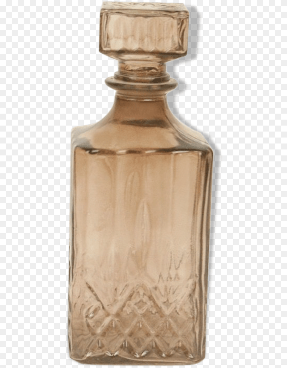 Whisky Carafe In Brown Smoked Glass Sealed Cap Selency Glass Bottle, Jar, Cosmetics, Perfume Png Image