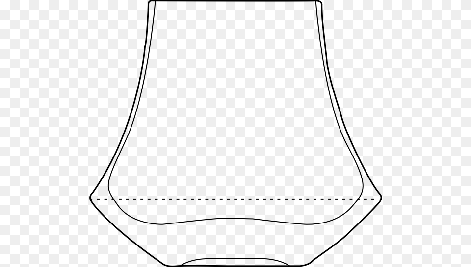 Whisky Glass Line Art, Gray Free Png