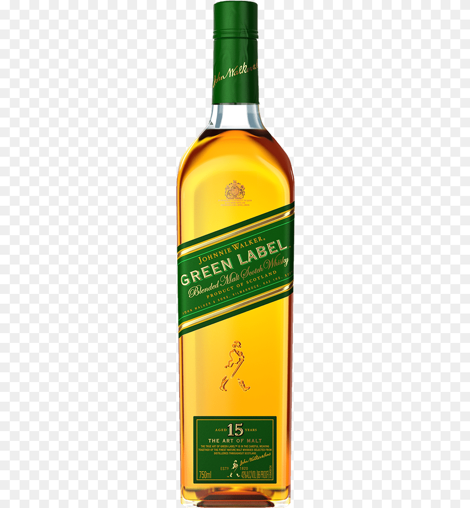 Whisky Johnnie Walker Green Label, Alcohol, Beverage, Liquor, Beer Png