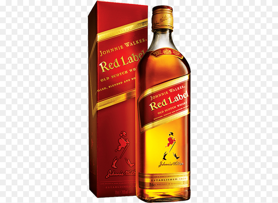 Whisky Johnnie Walker Red Label, Alcohol, Beverage, Liquor, Food Png