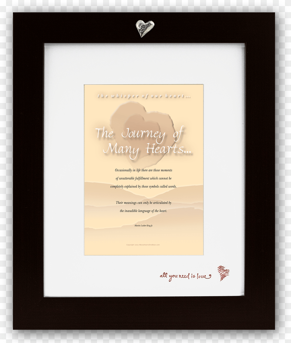 Whisper Of Our Heart Picture Frame, Text, Business Card, Paper Png