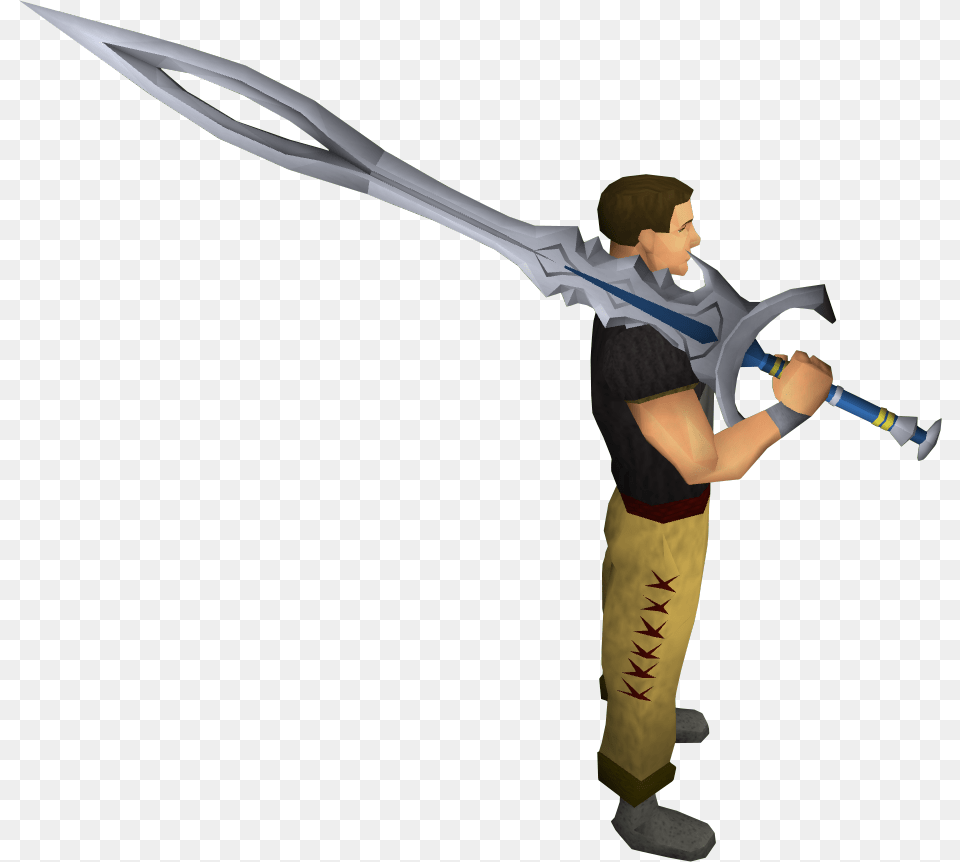 White 2h Sword Runescape, Weapon, Blade, Dagger, Knife Free Png Download