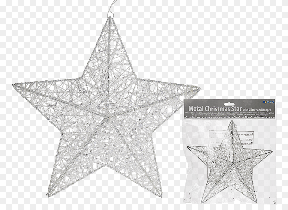 White 3d Metal Star With Glitter Hanger Out Of The, Star Symbol, Symbol, Adult, Bride Free Png Download