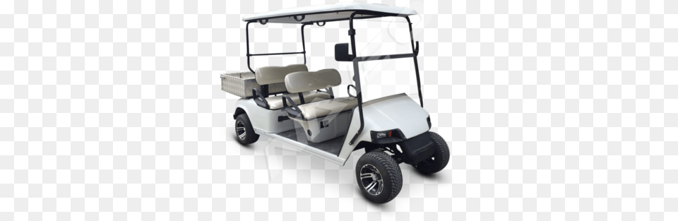 White 4 Seater Golf Cart With Cargo Golf Cart, Vehicle, Transportation, Golf Cart, Sport Free Transparent Png