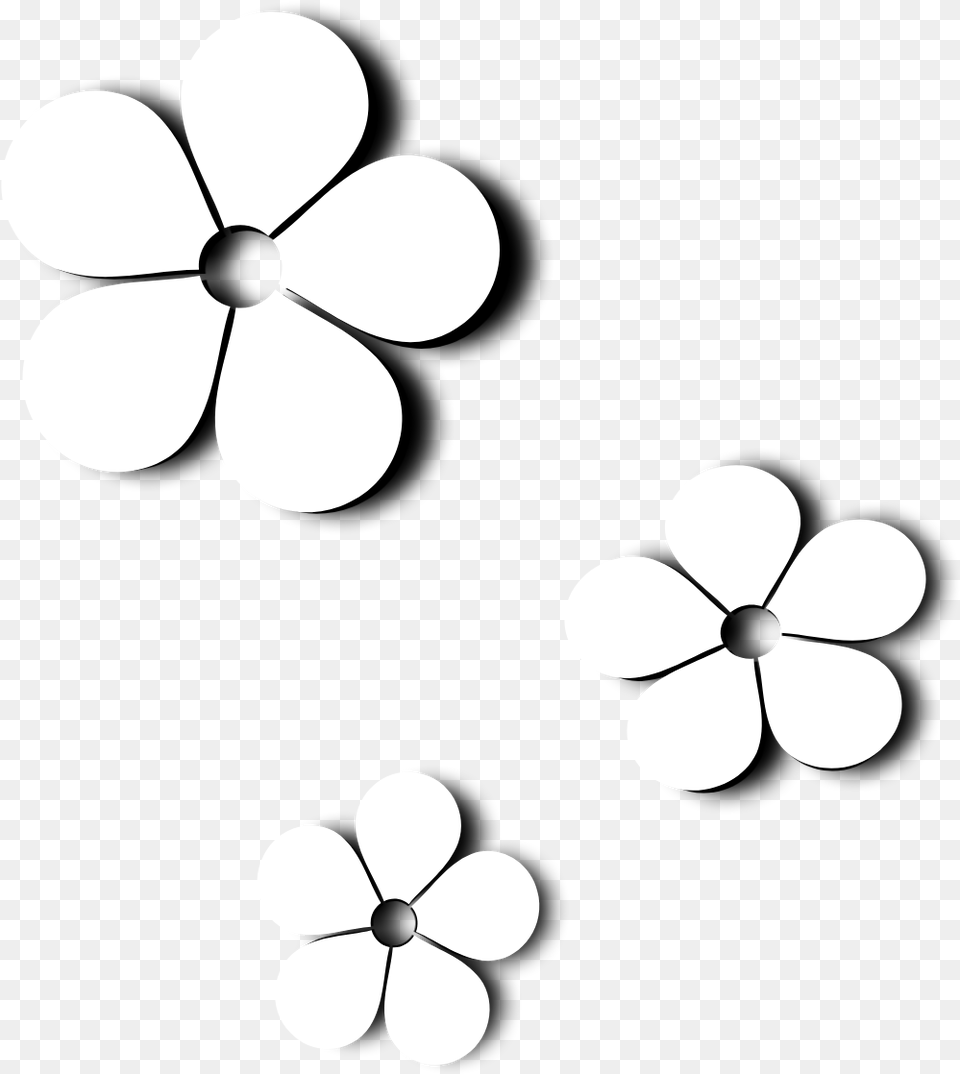White Aesthetic Border Tumblr Sticker Line Art, Anemone, Flower, Plant, Daisy Free Png Download