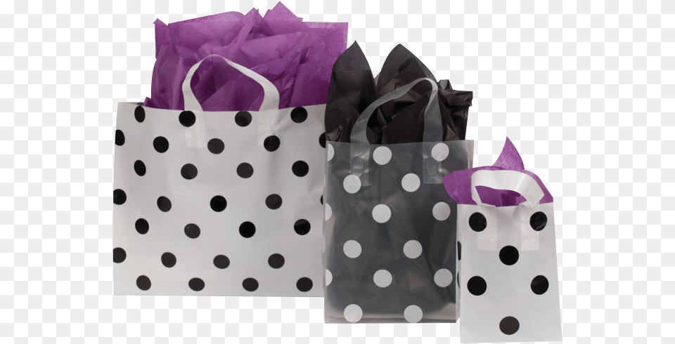 White Amp Black Dots Polka Dot, Bag, Tote Bag, Pattern, Shopping Bag Free Transparent Png