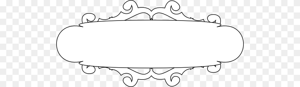 White And Black Banner Clip Art, Oval, Stencil, Hot Tub, Tub Png