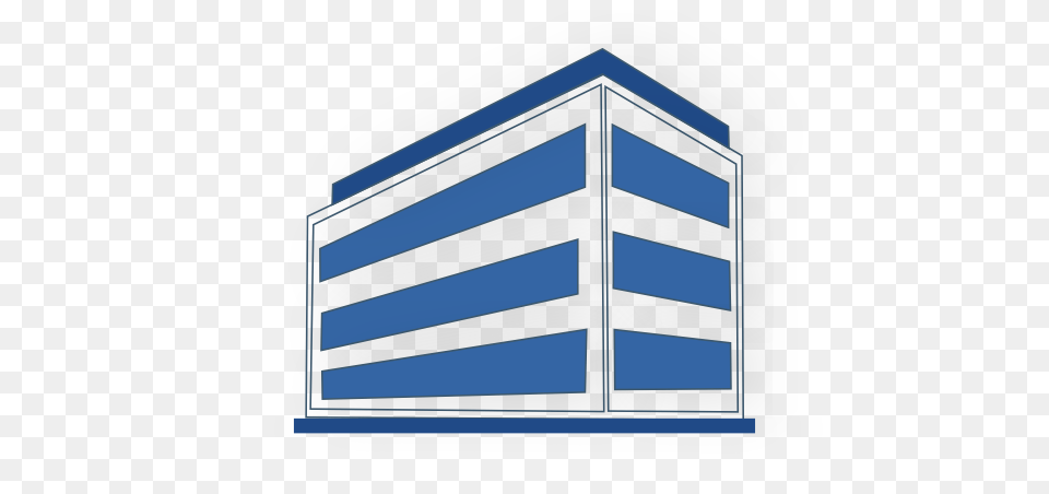 White And Blue Office Building Clip Art, Cabinet, Furniture, Electronics, Hardware Free Png Download