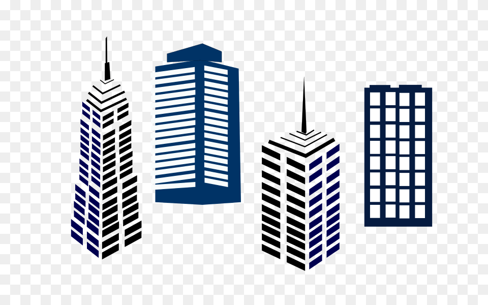 White And Blue Office Building Clip Art, City, Urban, Architecture, Condo Png
