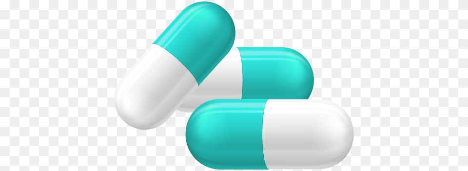White And Blue Pill Capsules Clipart, Capsule, Medication Free Png