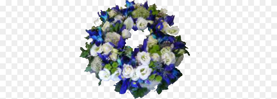White And Blue Wreath Bouquet, Flower, Flower Arrangement, Flower Bouquet, Plant Free Png Download