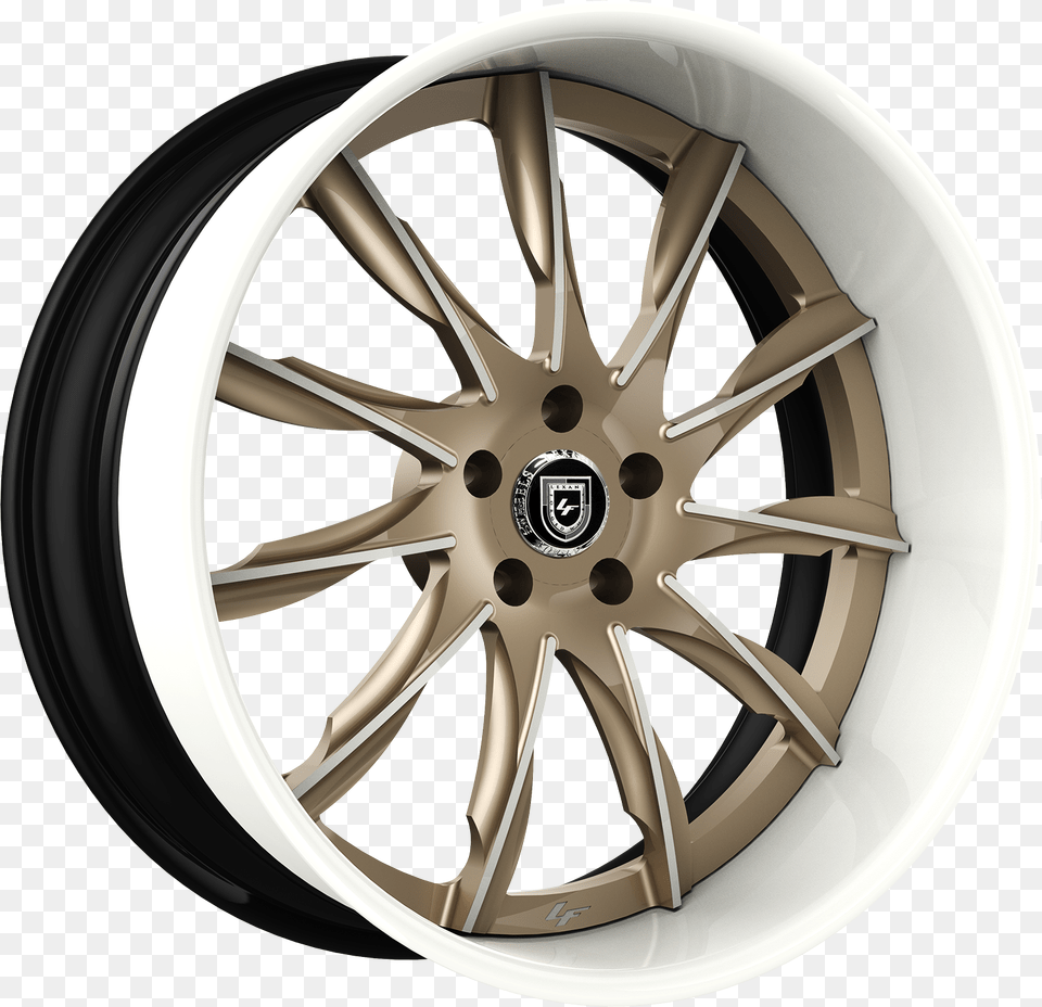 White And Champagne Finish Hubcap, Alloy Wheel, Car, Car Wheel, Machine Free Png