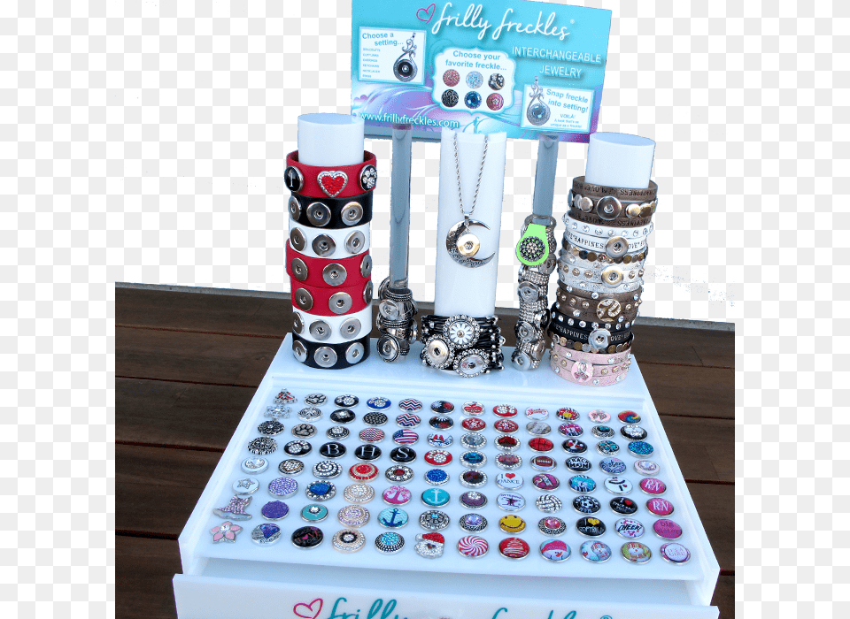 White And Clear Acrylic Display With Freckles Robot, Accessories, Jewelry, Necklace, Earring Png Image