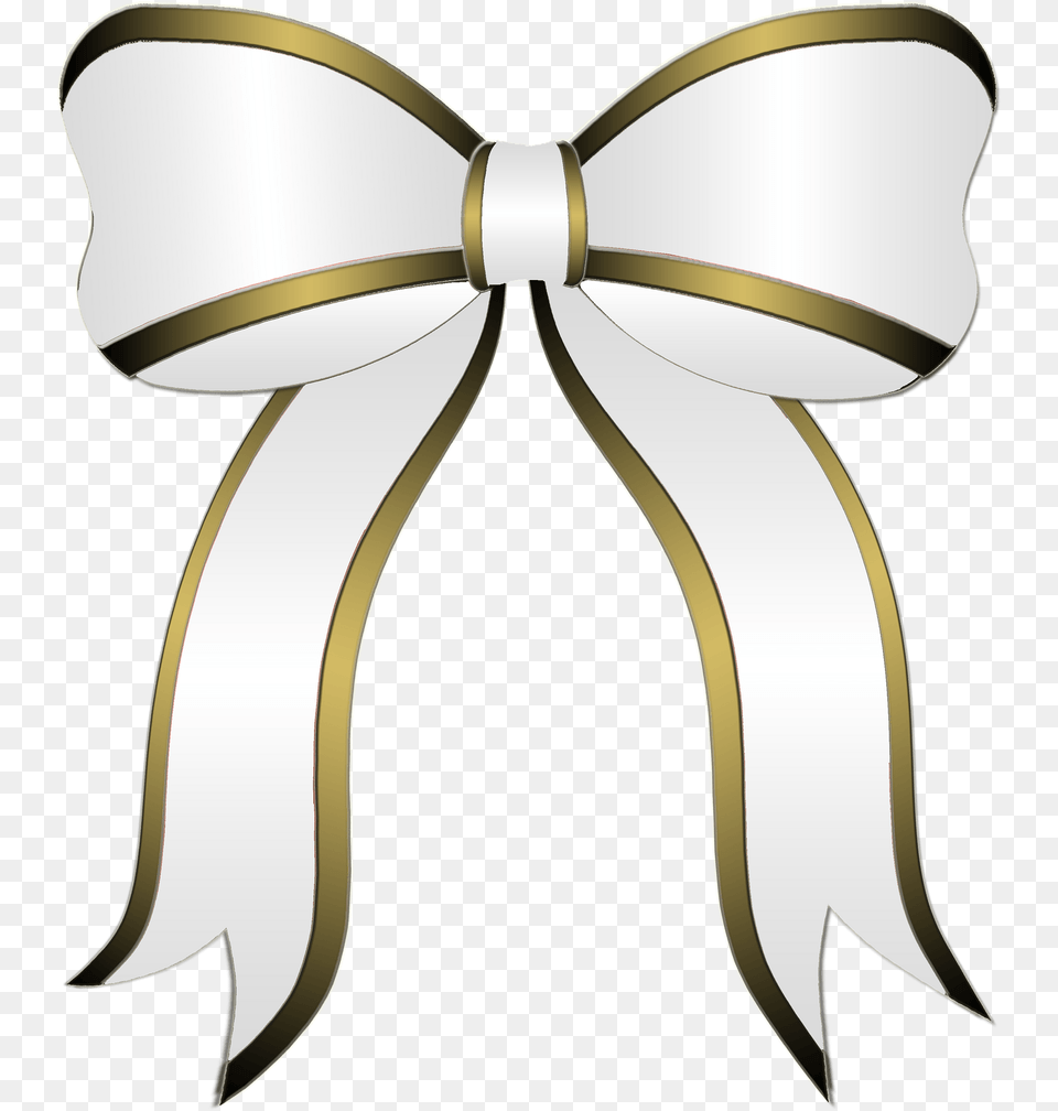 White And Gold Christmas Bow Clipart, Accessories, Formal Wear, Tie, Weapon Png