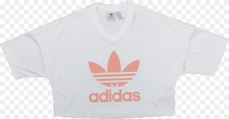 White And Peach Adidas Shirt, Clothing, T-shirt, Ball, Football Free Png