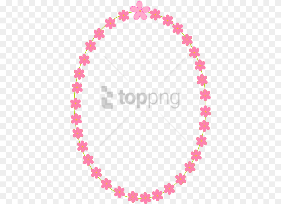 White And Pink Floral Borders Download, Flower, Plant, Photography, Oval Free Png