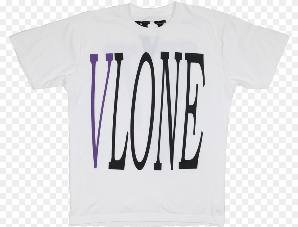 White And Purple Vlone Shirt Vlone, Clothing, T-shirt Free Transparent Png