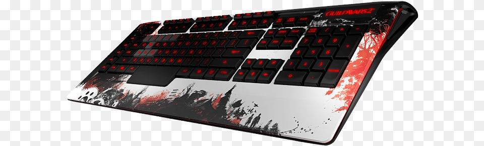 White And Red Gaming Keyboard, Computer, Computer Hardware, Computer Keyboard, Electronics Png