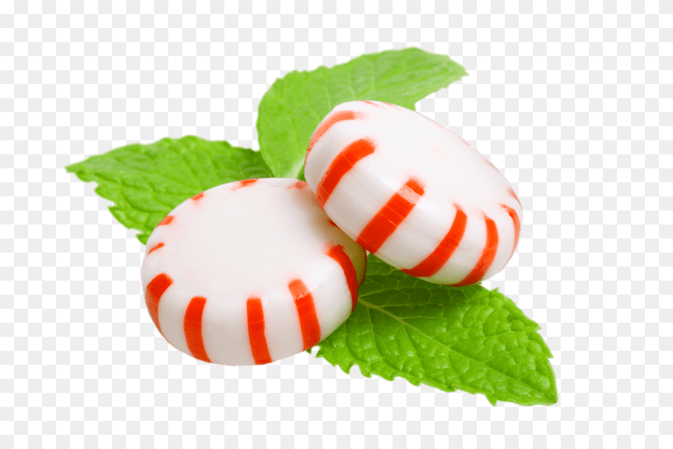 White And Red Peppermint Lozanges, Sweets, Food, Candy, Plant Free Transparent Png
