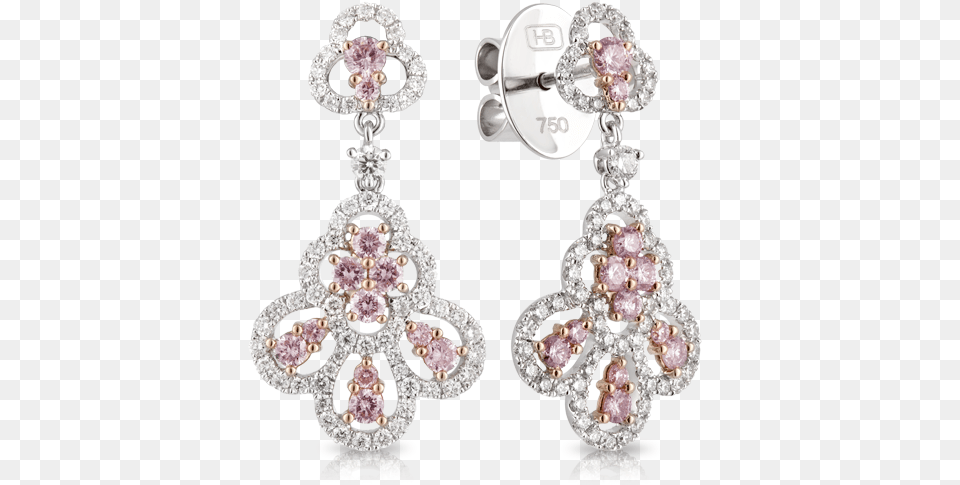 White And Rose Gold Diamond Earringdata Max Earrings, Accessories, Earring, Jewelry Free Png
