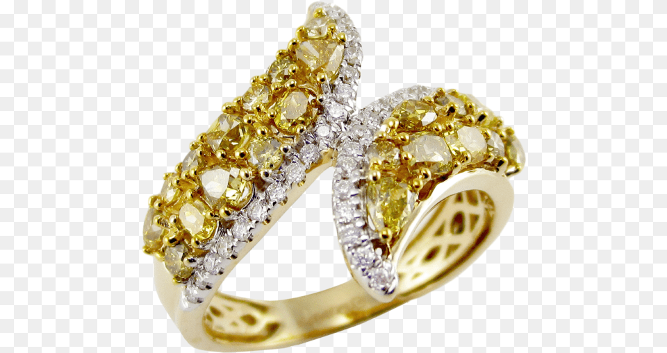 White And Yellow Diamond Band, Accessories, Gemstone, Gold, Jewelry Free Png