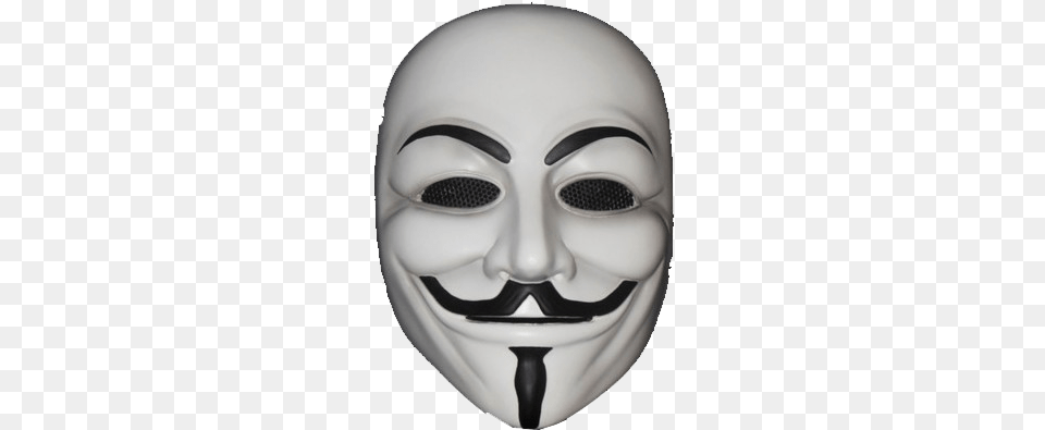 White Anonymous Mask Hd Quality Joker Face Picsart, Disk Free Transparent Png