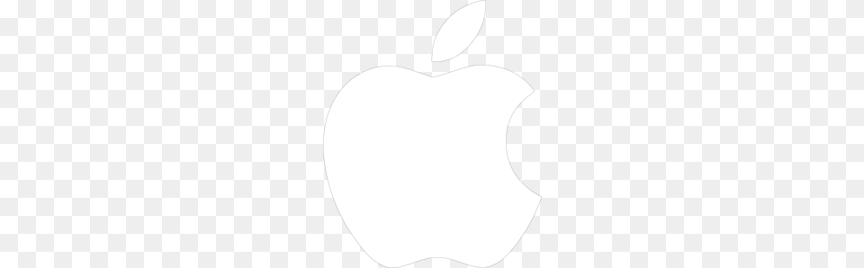 White Apple Logo On Black Background Clip Arts For Web, Plant, Produce, Fruit, Food Free Transparent Png