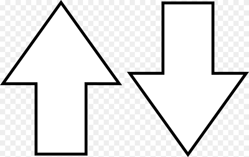 White Arrow Logo Arrows Point Up And Down, Triangle, Weapon Png