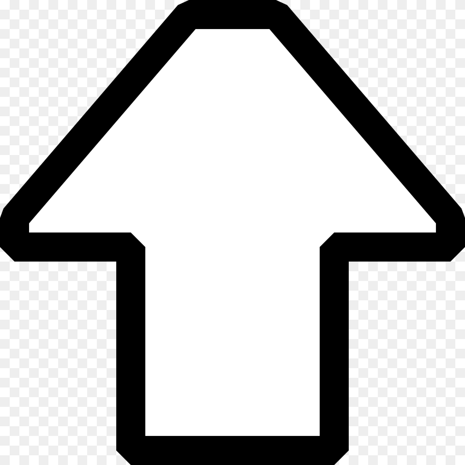 White Arrow Pointing Up, Cross, Symbol Png