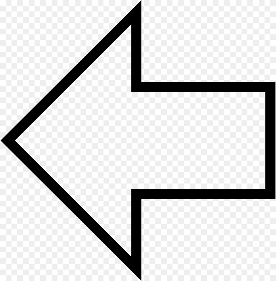 White Arrow Transparent Arrow Pointing Left, Symbol, Arrowhead, Weapon, Sign Png Image
