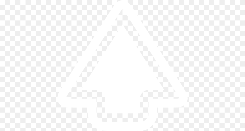 White Arrow Up Icon, Symbol, Triangle, Sign, Blackboard Free Png Download